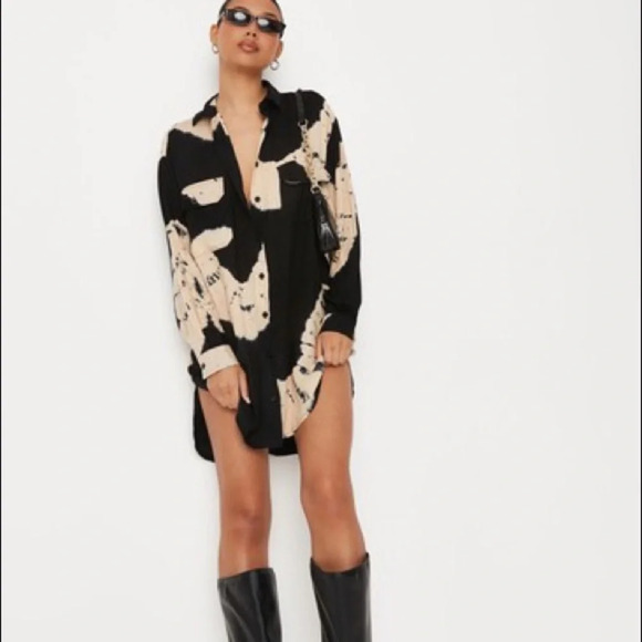 Missguided Oversized Tie Dye Shirt Dress size 6 - Picture 1 of 13
